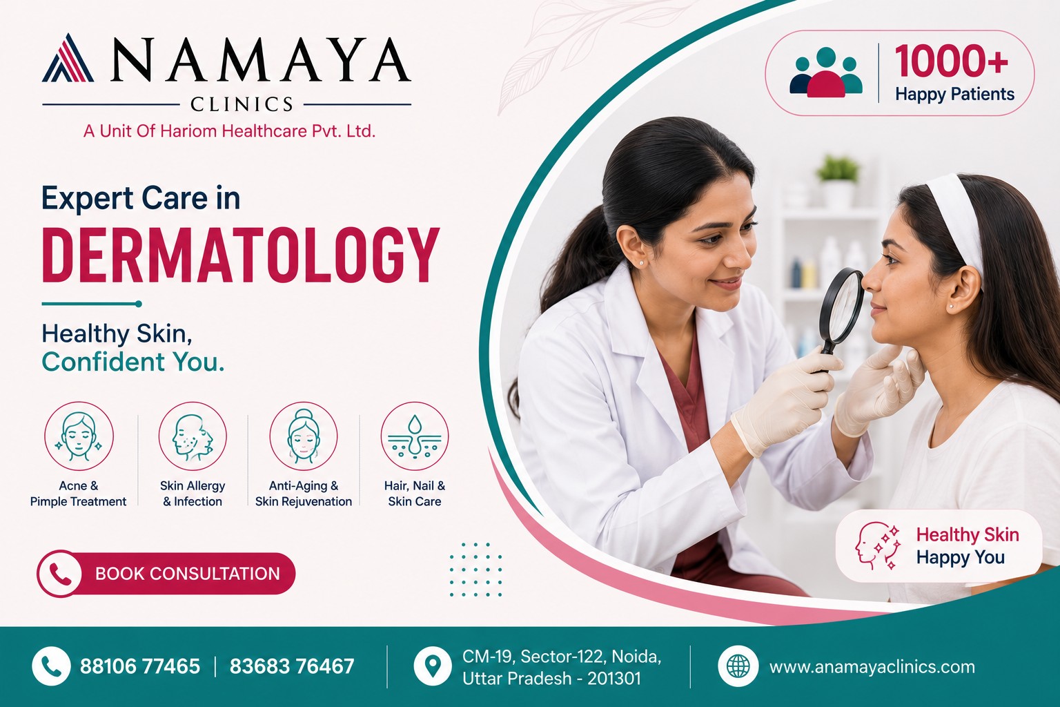 Anamaya Clinics Dermatology promotional banner