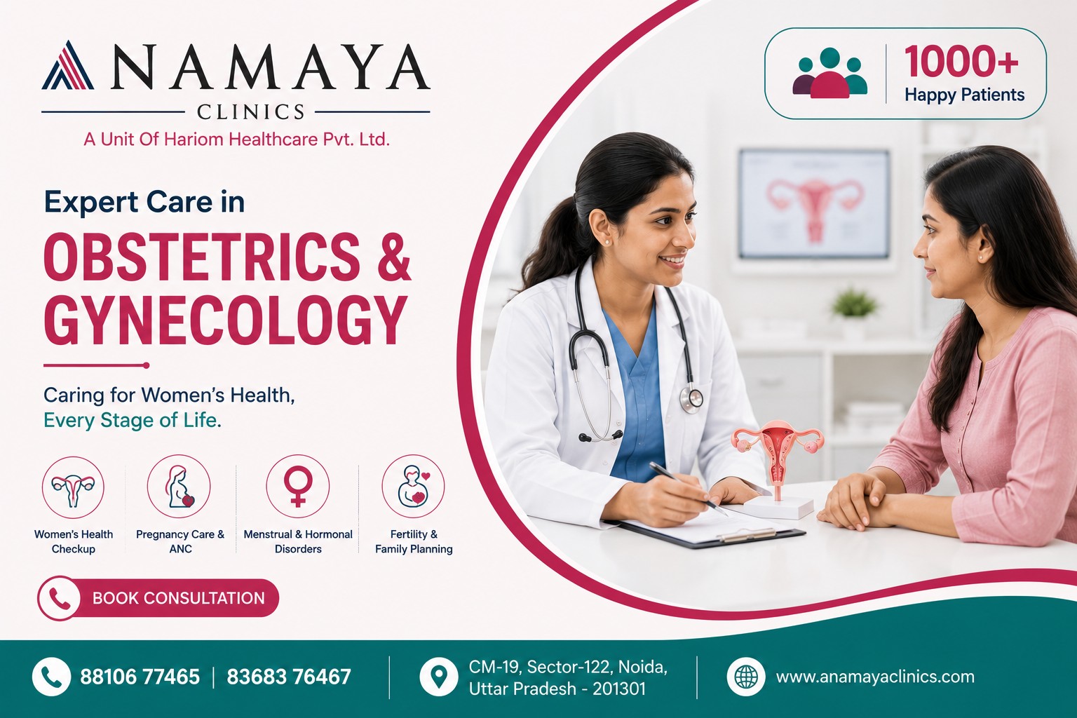 Anamaya Clinics Obstetrics and Gynecology promotional banner