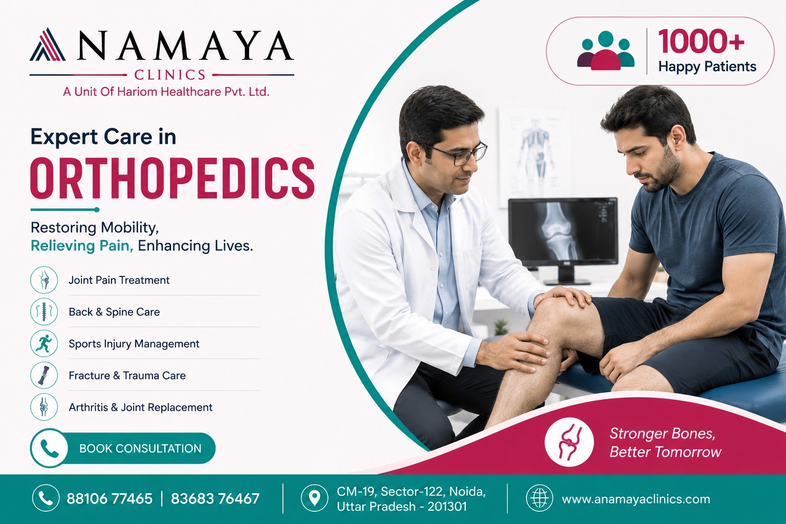 Anamaya Clinics Orthopedics promotional banner