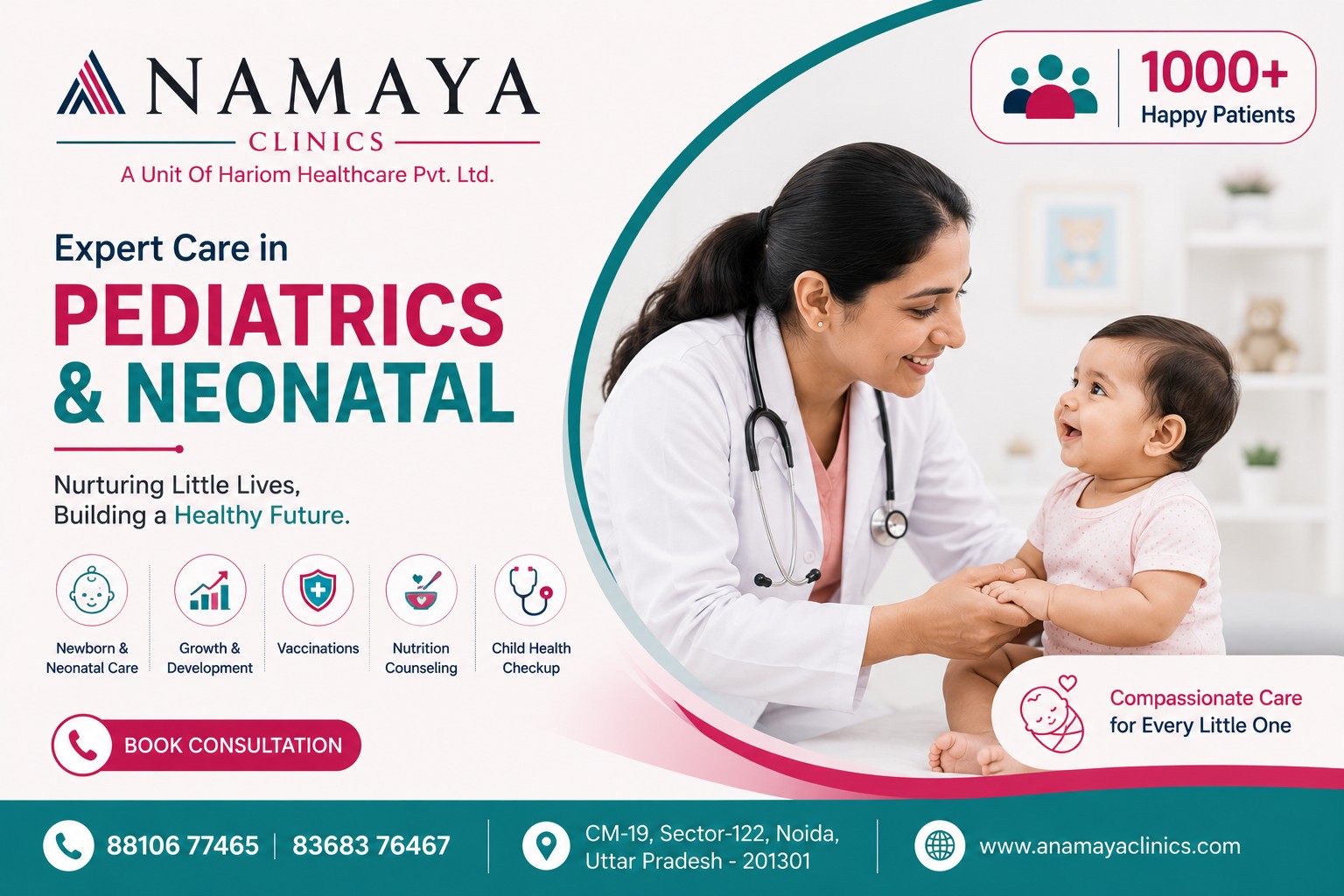 Anamaya Clinics Pediatrics and Neonatal promotional banner